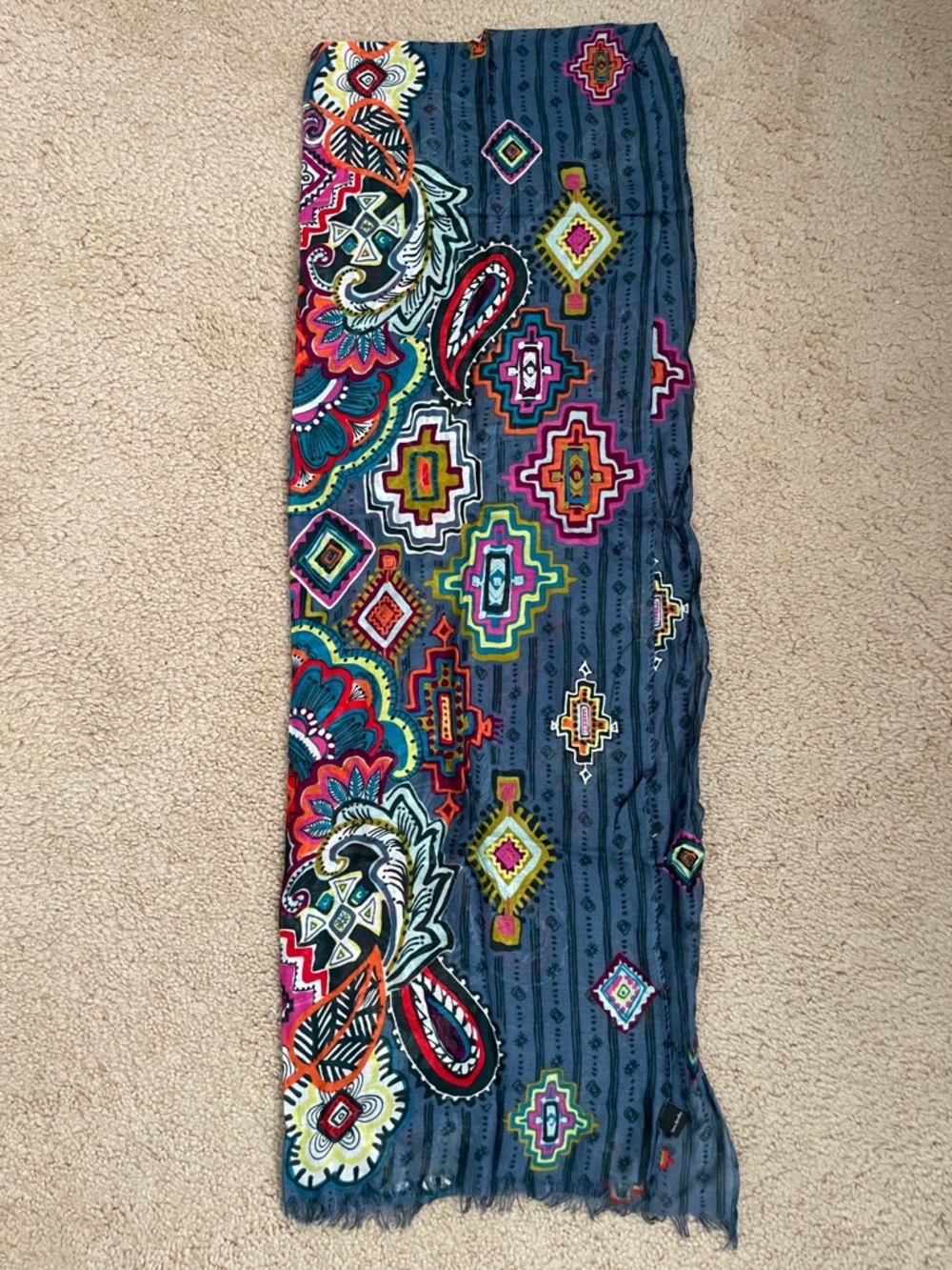 Vera Bradley Fringe Scarf in Painted Medallions